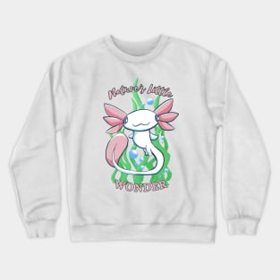 Nature's Little Wonder- Cute Axolotl Design Crewneck Sweatshirt